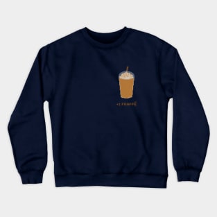 Iced frappe with caramel pixel art Crewneck Sweatshirt